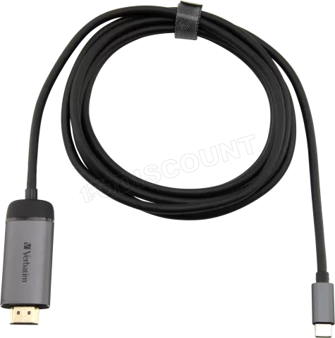 Photo de Câble HDMI 2.0 Verbatim vers USB-C 1,5m M/M (Argent)