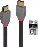 Photo de Câble HDMI 2.1 Lindy Anthra Line 1m M/M (Gris/Rouge)