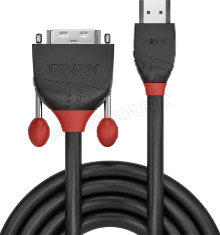 Photo de Cable HDMI Lindy vers DVI-D 2m M/M (Noir)