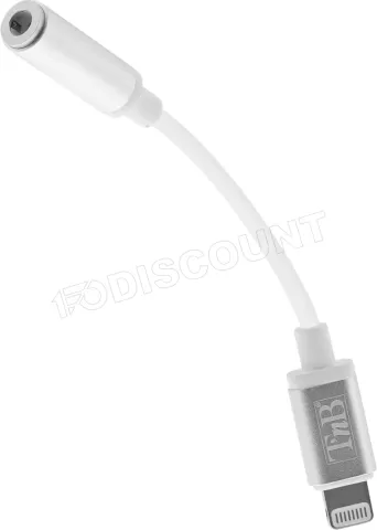 Photo de Cable Lightning T'nB vers Jack audio 3,5mm M/F 15cm (Argent)