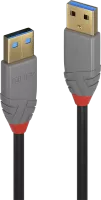 Photo de Cable Lindy Anthra Line USB 3.2 vers USB-A M/M 2m (Gris)