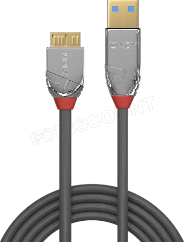 Photo de Cable Lindy USB 3.2 vers Micro B M/M 1m (Gris)