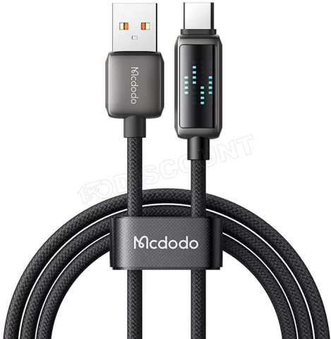 Photo de Câble Mcdodo USB-A/C 1,2m M/M avec écran (Noir)