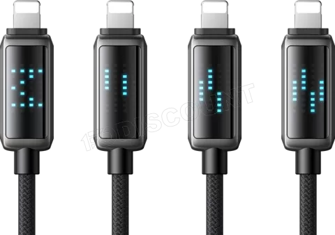 Photo de Câble Mcdodo USB-C vers Lightning avec écran 1,2m M/M 36W (Noir)