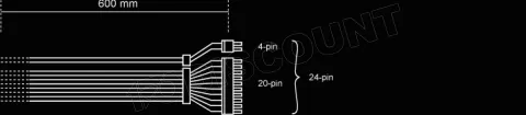 Photo de Cable Modulaire be quiet! CB-6620 - 1x 20+4 pins pour carte mère (Noir)