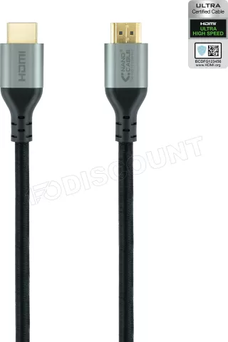 Photo de Câble Nanocable HDMI 2.1 M/M 3m (Noir/Gris)