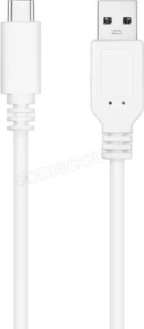 Photo de Câble Nanocable USB-A/C 2.0 M/M 3m (Blanc)