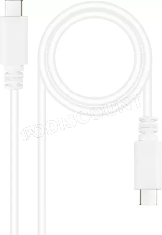 Photo de Câble Nanocable USB-C 2.0 M/M 1m (Blanc)