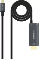 Photo de Cable Nanocable USB-C vers HDMI mâle/USB-C femelle 2m (Noir)