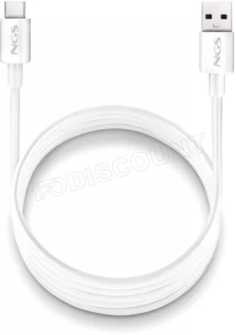 Photo de Cable NGS Zyro USB-A/C M/M 1m 15W (Blanc)