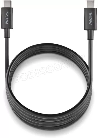 Photo de Cable NGS Zyro USB-C M/M 1m 60W (Noir)