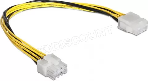 Photo de Cable rallonge d'alimentation Delock connecteur P8 - 8 pins 30 cm