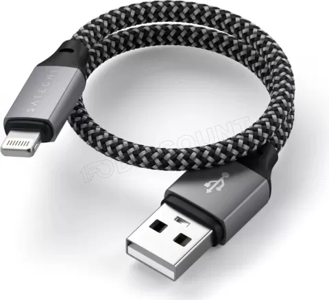 Photo de Câble Satechi USB-A vers Lightning 25cm M/M (Gris)