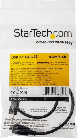 Photo de Câble StarTech USB-C 3.2 vers Micro USB-B 50cm