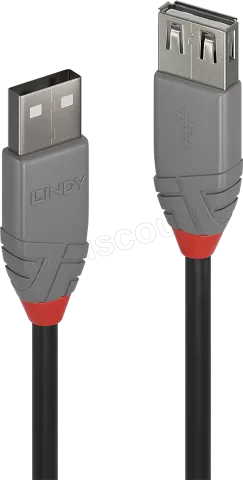 Photo de Cable USB 2.0 Lindy 20cm M/F (rallonge)