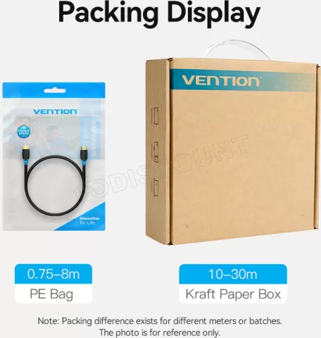 Photo de Câble Vention HDMI M/M 10m (Noir)