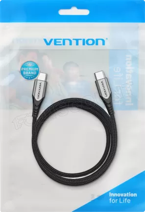 Photo de Cable Vention USB-C M/M 1.5m 60W (Gris)