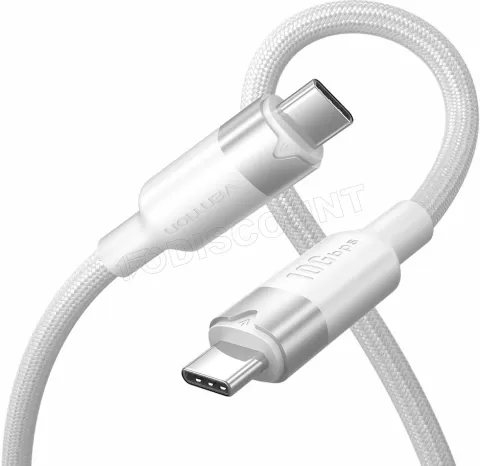 Photo de Cable Vention USB-C M/M 1m 100W (Blanc)