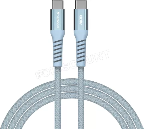 Photo de Câble Verbatim USB-C magnétique 1,2m M/M 60W (Bleu)