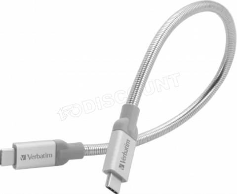 Photo de Câble Verbatim USB-C M/M 30cm (Blanc/Gris)