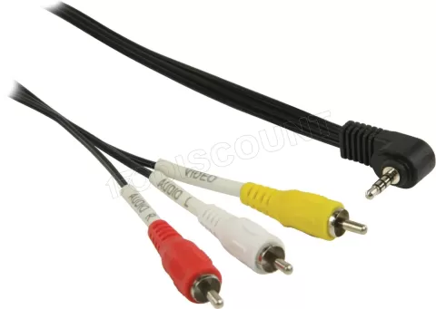 Photo de Cable Vidéo Valueline Jack 3,5mm vers 3xRCA 1m (Noir)