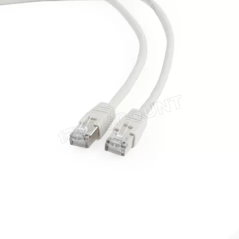 Photo de Câble/Cordon réseau CableXpert RJ45 Catégorie 6 FTP (F/UTP) Droit 5m (Blanc)