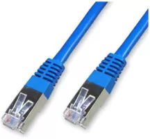 Photo de Câble/Cordon réseau RJ45 Catégorie 6 FTP (F/UTP) Droit 1m (Bleu)