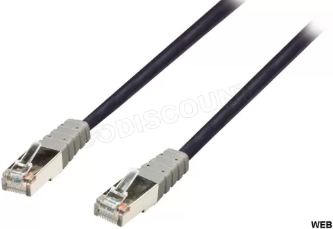 Photo de Câble/Cordon réseau RJ45 Catégorie 6 FTP (F/UTP) Droit 20m (Bleu)