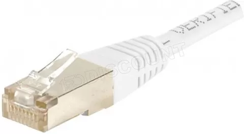 Photo de Câble/Cordon réseau RJ45 Catégorie 6 FTP (F/UTP) Droit 30m (Blanc)