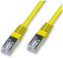 Photo de Câble/Cordon réseau RJ45 Catégorie 6 FTP (F/UTP) Droit 50cm (Jaune)