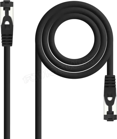 Photo de Câble/Cordon réseau RJ45 Nanocable Catégorie 8 SSTP (S/FTP) 1m (Noir)