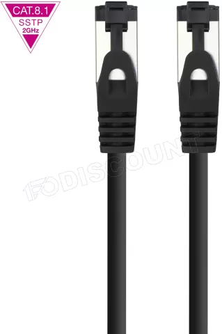 Photo de Câble/Cordon réseau RJ45 Nanocable Catégorie 8 SSTP (S/FTP) 5m (Noir)