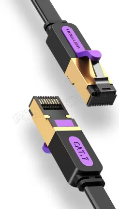Photo de Câble/Cordon réseau RJ45 Vention Catégorie 7 S-FTP (S/FTP) Droit 1.5m (Noir)