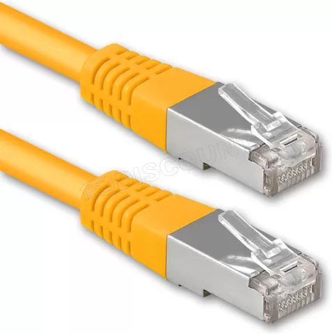 Photo de Câble/Cordon réseau Uptec RJ45 Catégorie 6 UTP (U/UTP) Droit 50cm (Jaune)