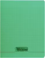 Photo de Cahier Calligraphe Grands Carreaux 48 pages 90gr Couverture Polypro (17x22cm) (Vert)