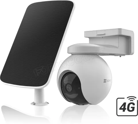 Photo de Caméra extérieure 4G Ezviz EB8 avec panneau solaire (Blanc)