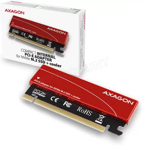 Photo de Carte Controleur PCIe 4.0 16x Axagon PCEM2-S pour NVMe M.2