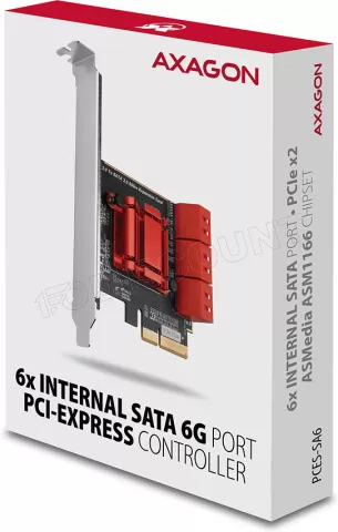 Photo de Carte Controleur PCIe Axagon PCES-SA6 SATA - 6 ports