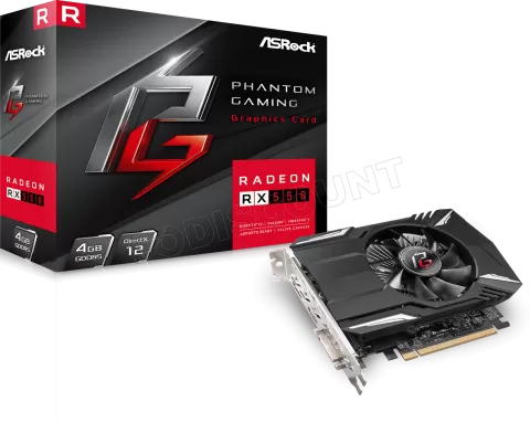 Photo de Carte Graphique AMD ASRock Radeon RX550 Phantom Gaming 4Go