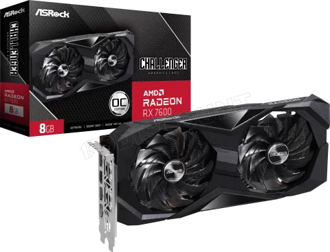 Photo de Carte Graphique AMD ASRock Radeon RX7600 Challenger OC 8Go