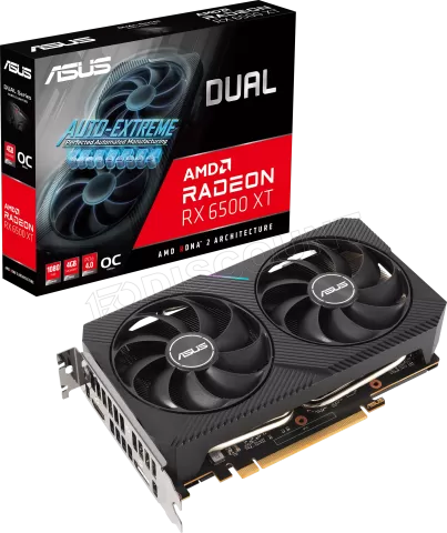 Photo de Carte Graphique AMD Asus Radeon RX 6500 XT Dual OC 4Go