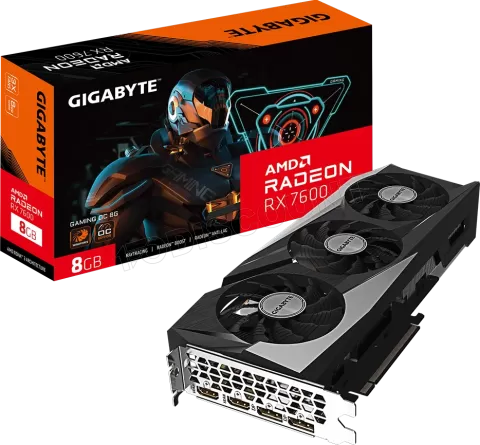 Photo de Carte Graphique AMD Gigabyte Radeon RX7600 Gaming OC 8Go