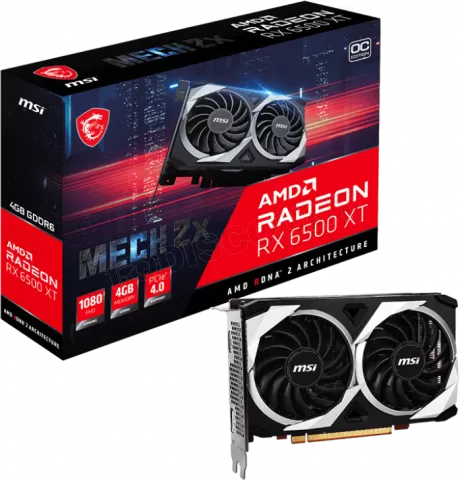 Photo de Carte Graphique AMD MSI Radeon RX 6500 XT Mech OC 4Go