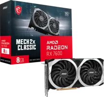 Photo de Carte Graphique AMD MSI Radeon RX 7600 Mech 2X OC 8Go