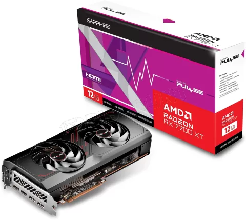 Photo de Carte Graphique AMD Sapphire Radeon RX 7700 XT Pulse 12Go