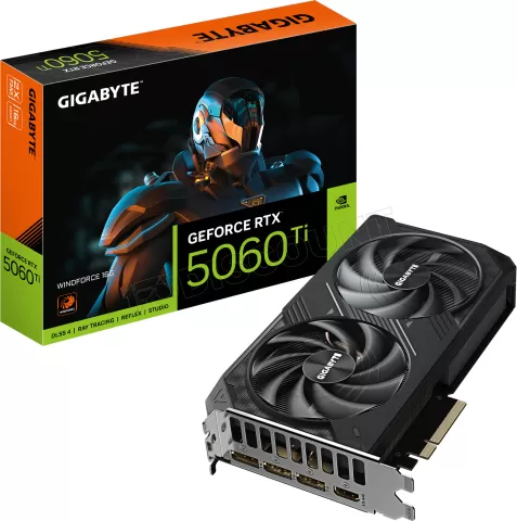 Photo de Carte Graphique Gigabyte GeForce RTX 5060 Ti Windforce 16Go