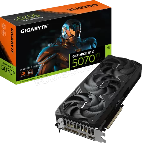 Photo de Carte Graphique Gigabyte GeForce RTX 5070 Ti Windforce OC SFF