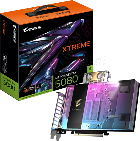 Photo de Carte Graphique Gigabyte GeForce RTX 5080 Aorus Xtreme Waterforce WB