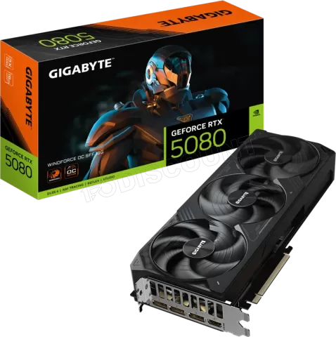 Photo de Carte Graphique Gigabyte GeForce RTX 5080 Windforce OC SFF