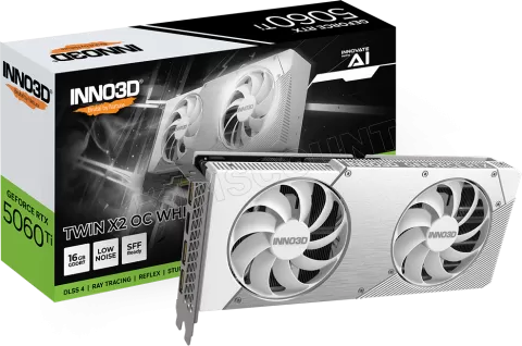 Photo de Carte Graphique Inno3D GeForce RTX 5060 Ti Twin X2 OC White 16Go